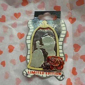 Disney studio store Hollywood Silhouette Pin with Red and Gold Accents LE300